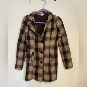 Have Plaid Blazer - Brown and Black